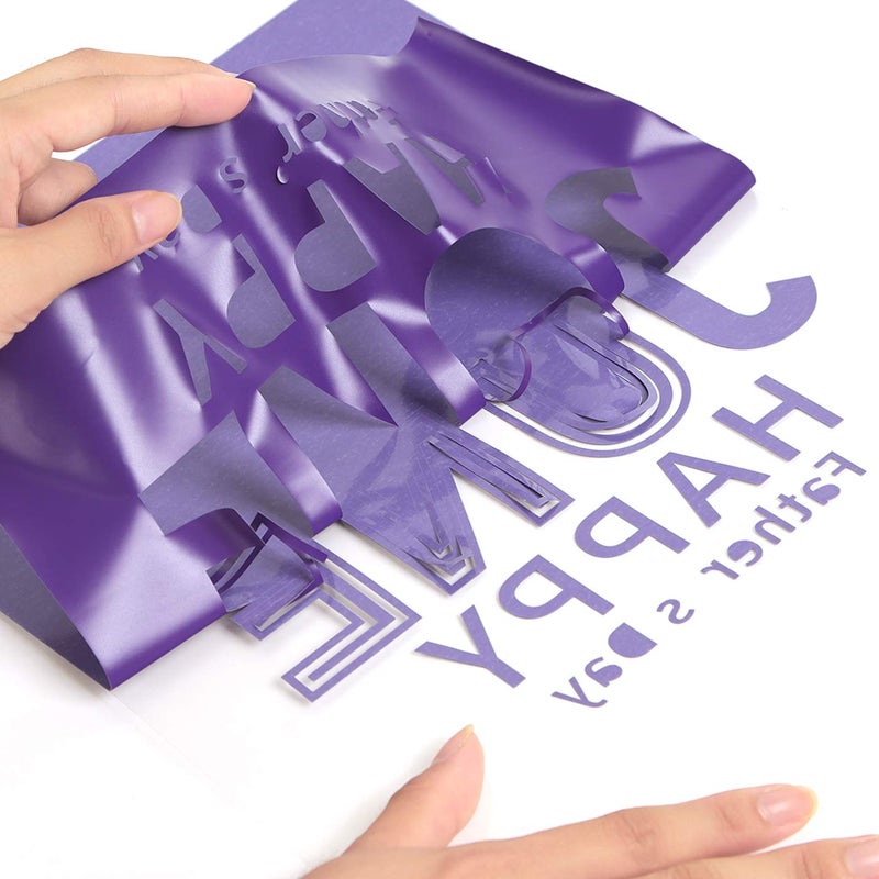 RENLITONG Purple HTV Iron on Vinyl 12Inch by 10ft Roll Heat Transfer Vinyl for T-Shirt HTV Rolls for All Cutter Machine - Easy to Cut & Weed for Heat Transfer Design - Image 4
